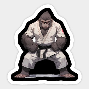 Karate Master Gorilla Sticker